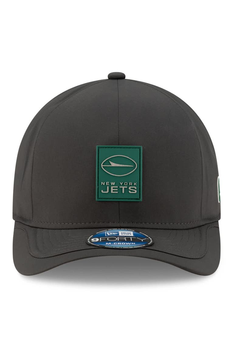 New Era Men's New Era Charcoal New York Jets 2025 Sideline Cold Weather 9FORTY M-Crown Adjustable Hat, Alternate, color, Charcoal