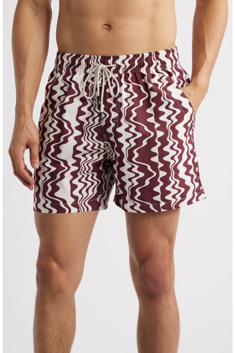 Ruby Verve Swim Trunks, Main, color, RED