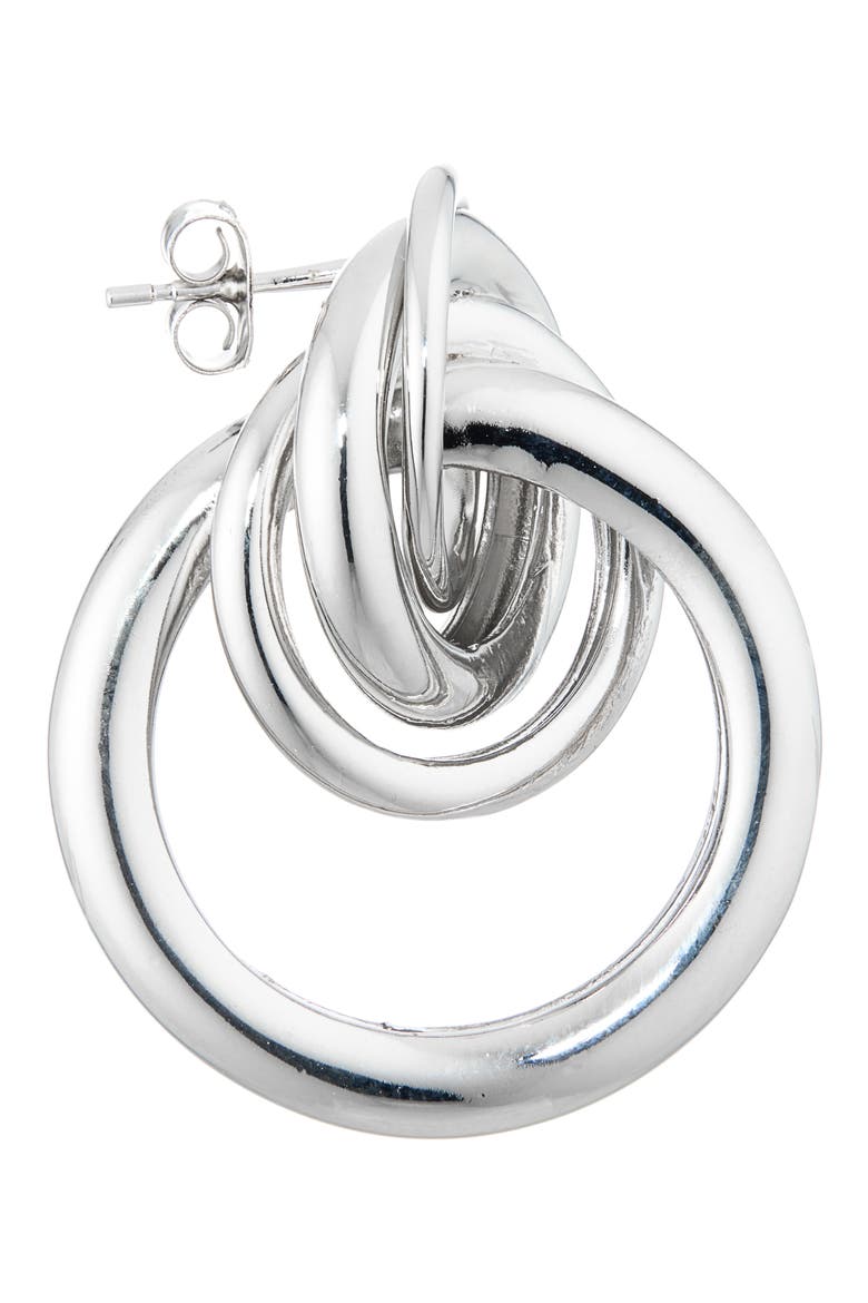 Cara XL Earrings, Alternate, color, PALLADIUM