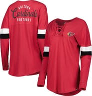 New Era Women's New Era  Cardinal Arizona Cardinals Athletic Varsity Lightweight Lace-Up Long Sleeve T-Shirt