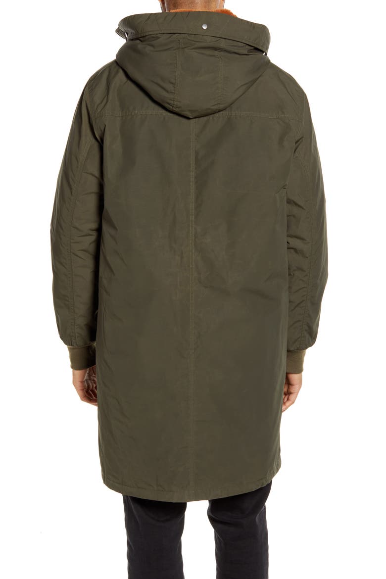 Tech Down Parka with Faux Fur Trim, Alternate, color, OLIVE