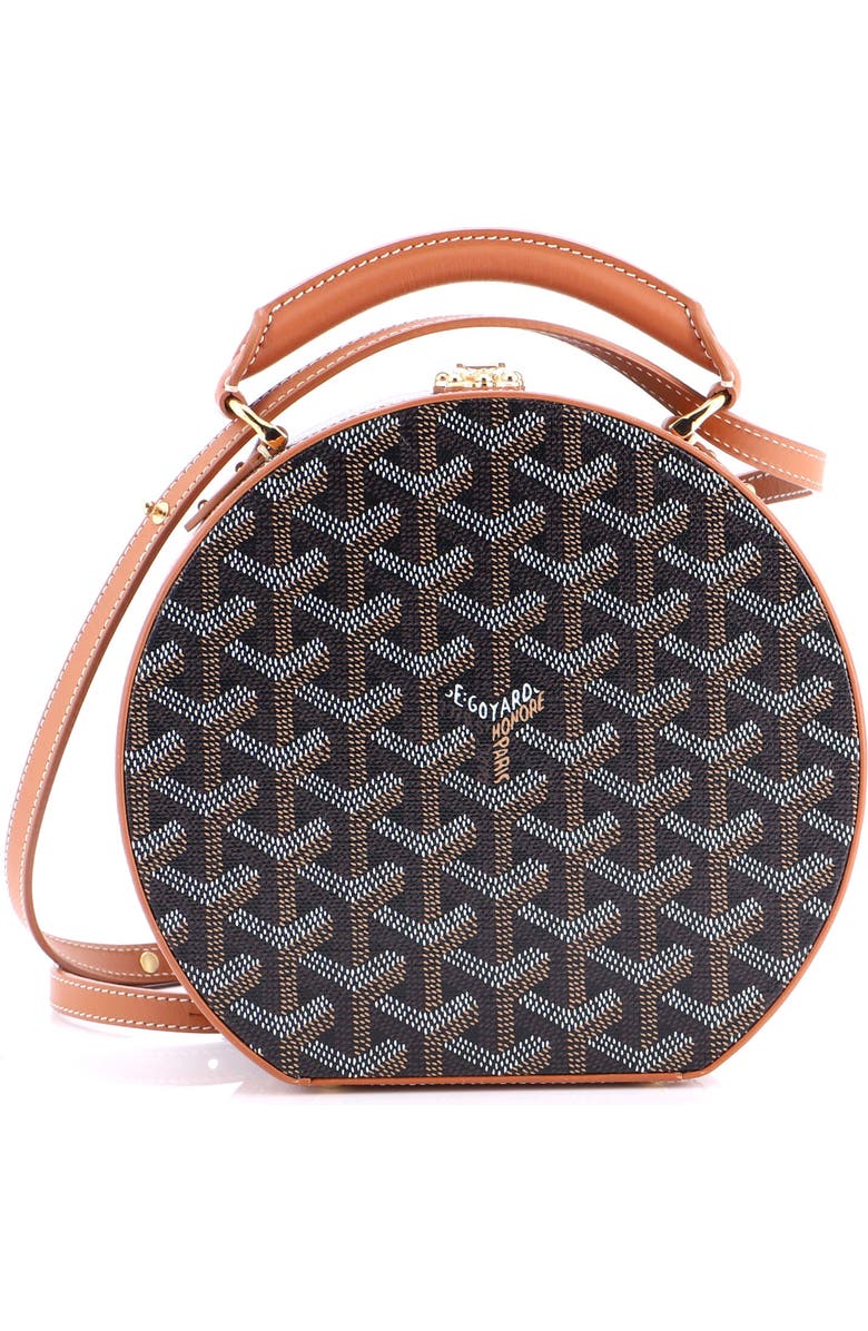 Pre-Owned Goyard Alto Hatbox Bag Coated Canvas, Main, color, Black