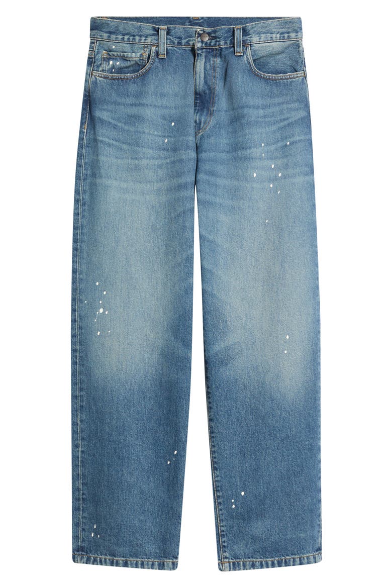 Landon Tapered Leg Jeans, Main, color, BLUE (DESTROY WASH, SPLATTER)