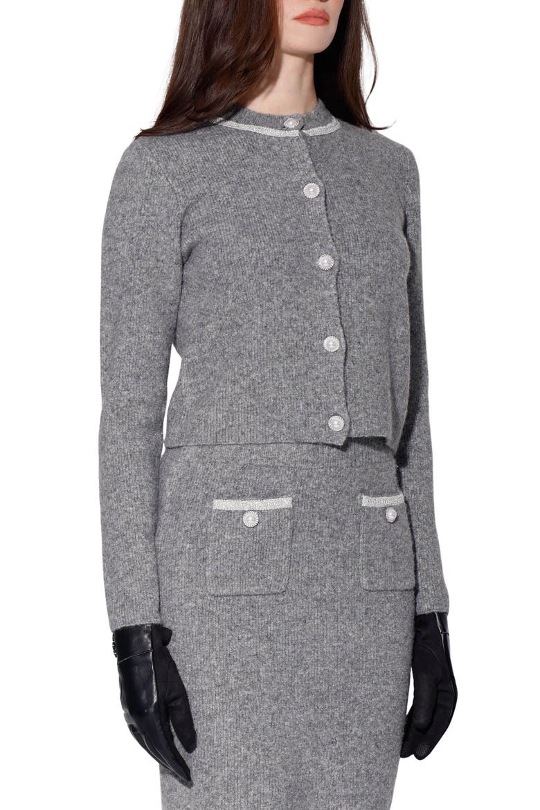 Brenda Cardigan, Alternate, color, HEATHER GREY