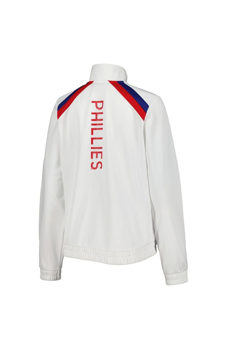 G-III 4HER BY CARL BANKS Women's G-III 4Her by Carl Banks White Philadelphia Phillies Red Flag Full-Zip Track Jacket, Alternate, color, White