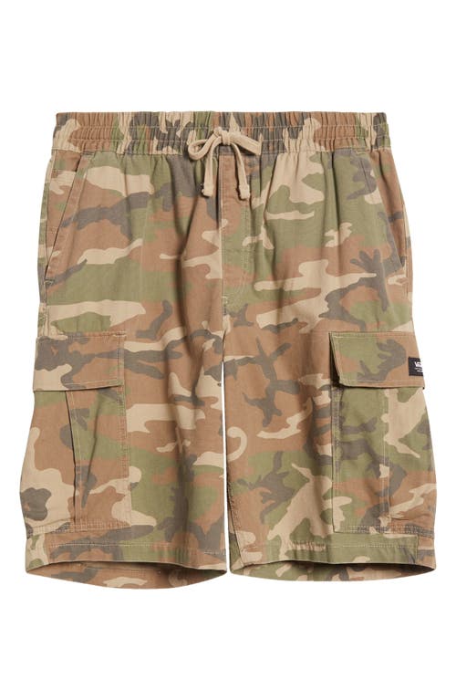 Shop Vans Range Loose Camouflage Cargo Shorts In Vintage Camo