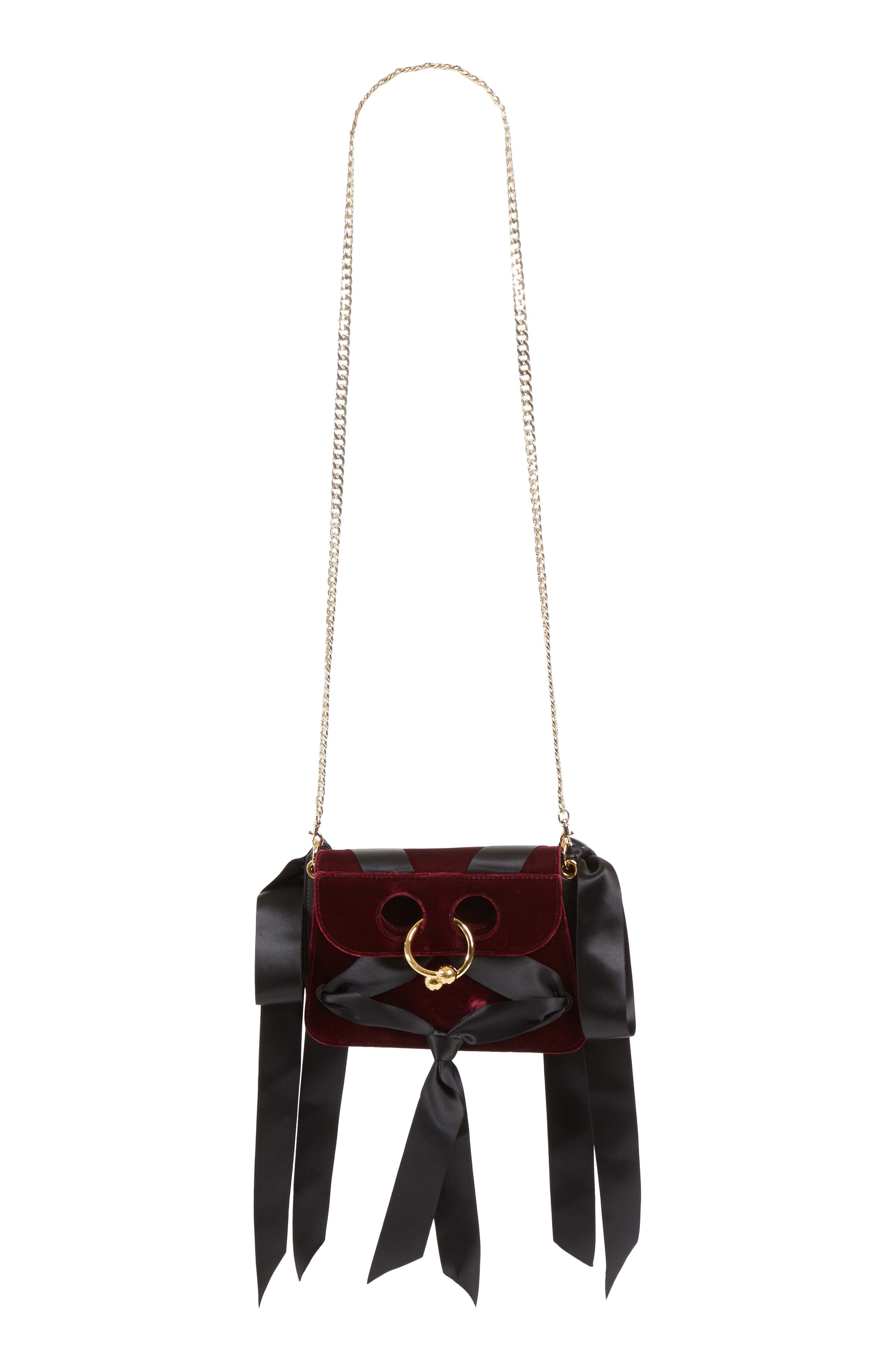 JW Anderson J.W.ANDERSON Mini Pierce Velvet Bag, Main, color, 