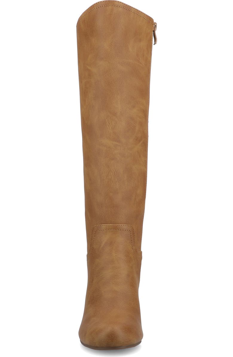 Journee Collection Langly Wedge Heel Tall Boot - Wide Calf, Alternate, color, Tan