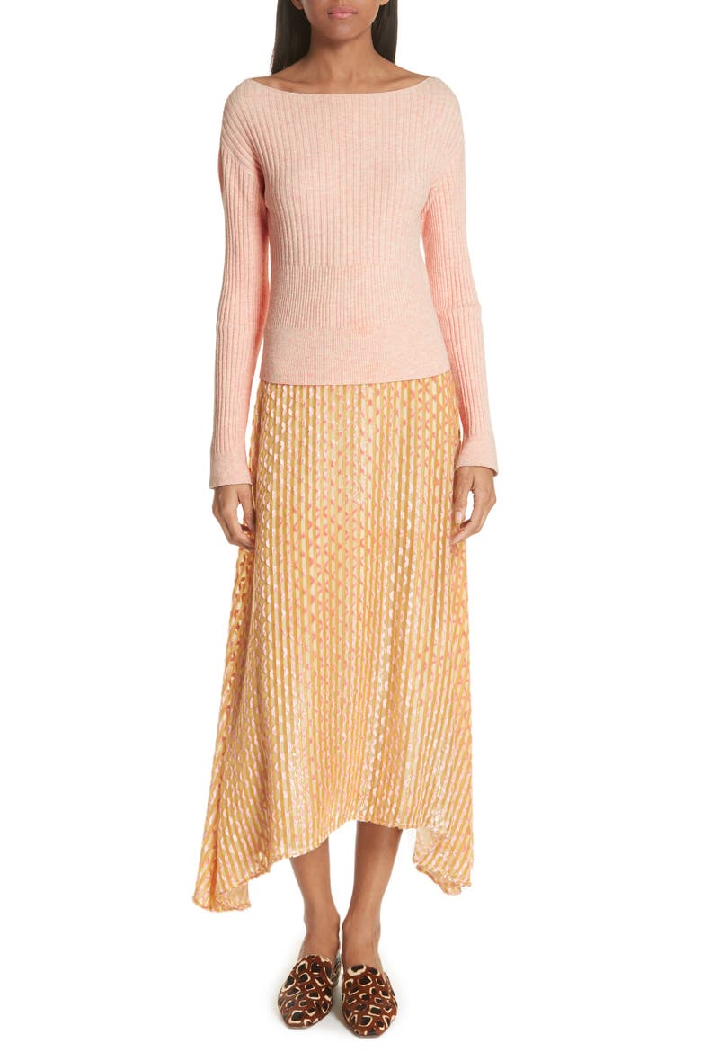 Gimlet Midi Skirt, Alternate, color, YELLOW