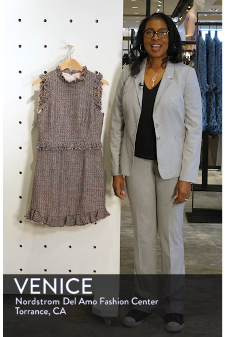 Frayed Ruffle Tweed Dress video