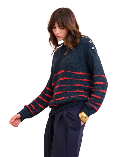 Drop Stitch Breton Sweater