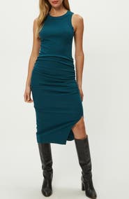 Michael Stars Wren Side Slit Sleeveless Body-Con Midi Dress