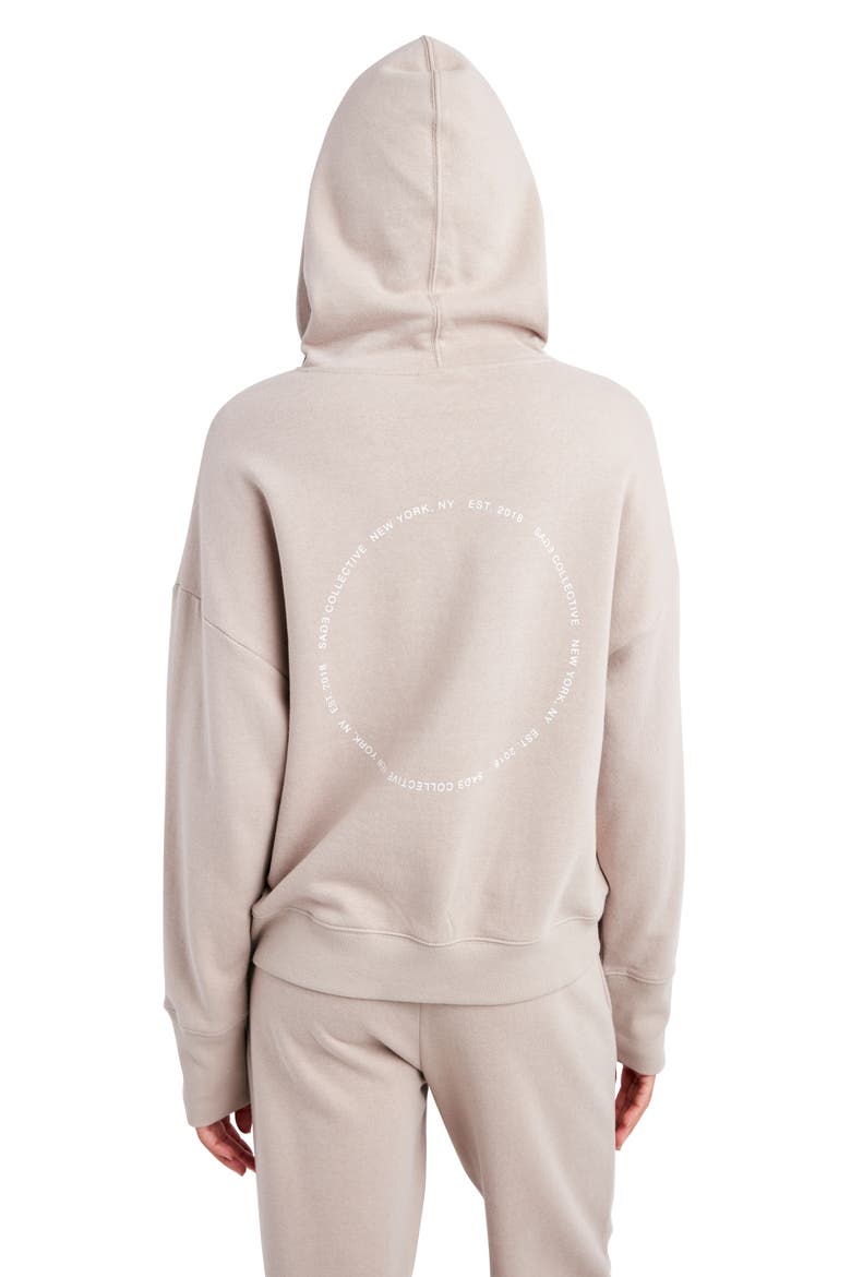 Inspired Extended Cuff Pullover Hoodie, Alternate, color, DUNE