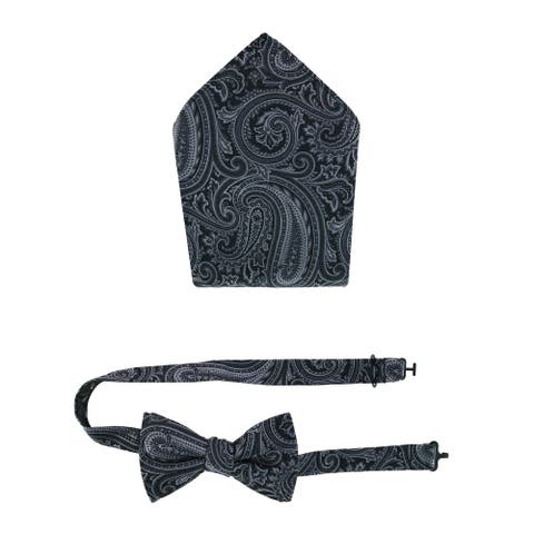 Sobee Paisley Silk Bow Tie & Pocket Square Set
