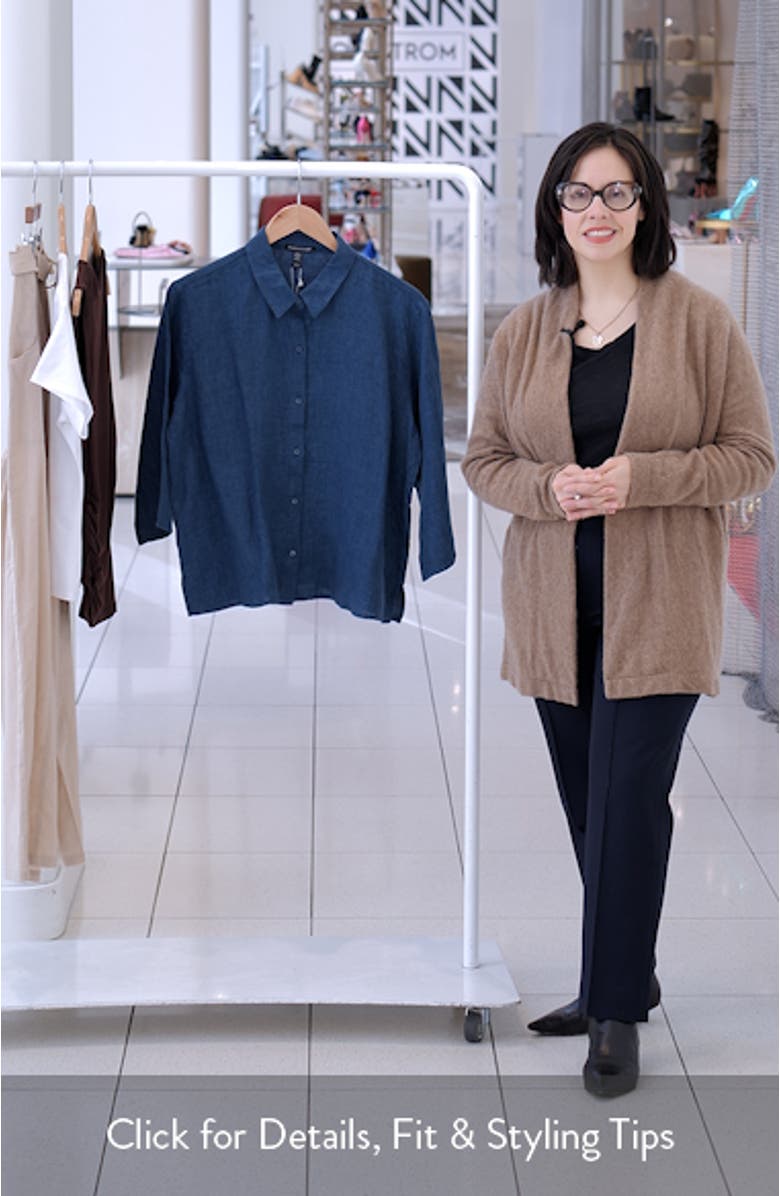 Classic Collar Linen Button-Up Shirt, sales video thumbnail