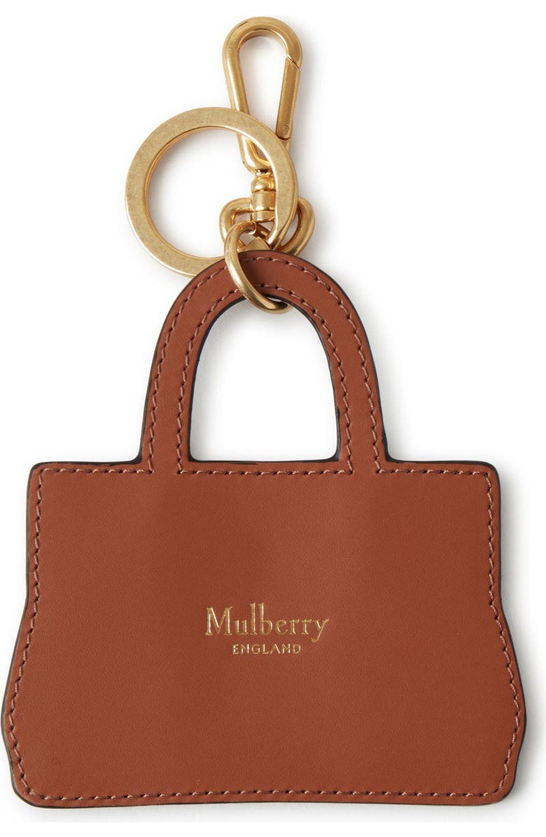 Mulberry Baywater Flat Bag Leather Key Ring, Alternate, color,