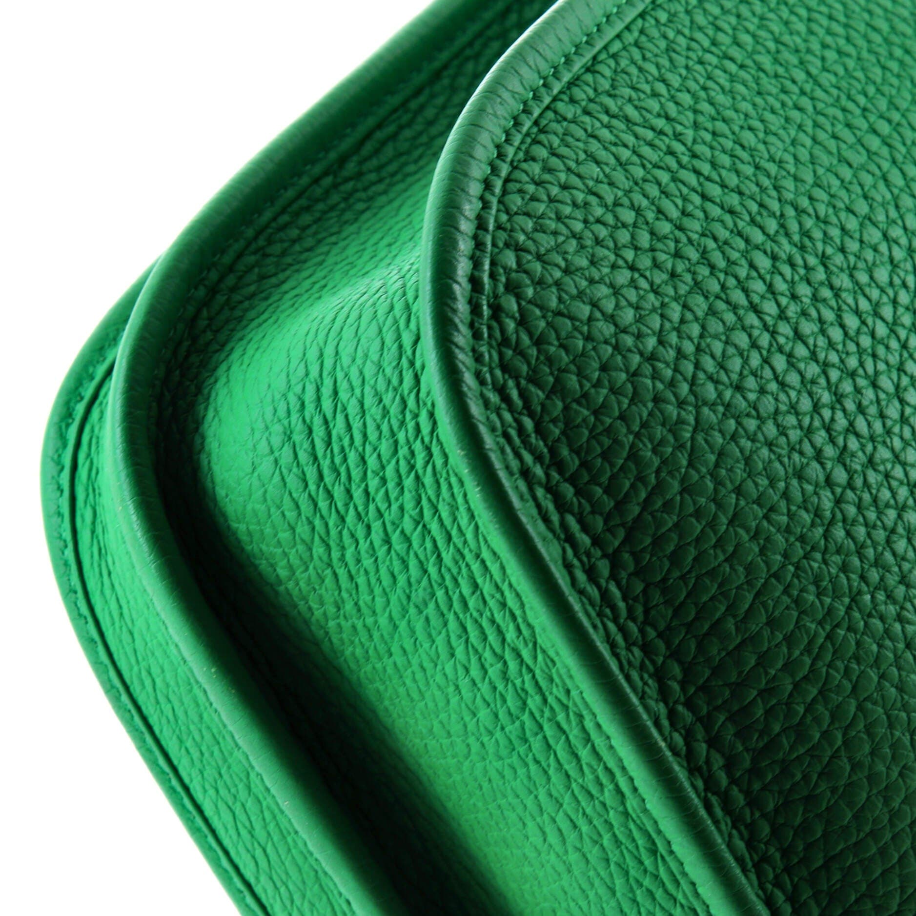Pre-Owned Hermes Evelyne Bag Gen III Clemence PM, Alternate, color, Green