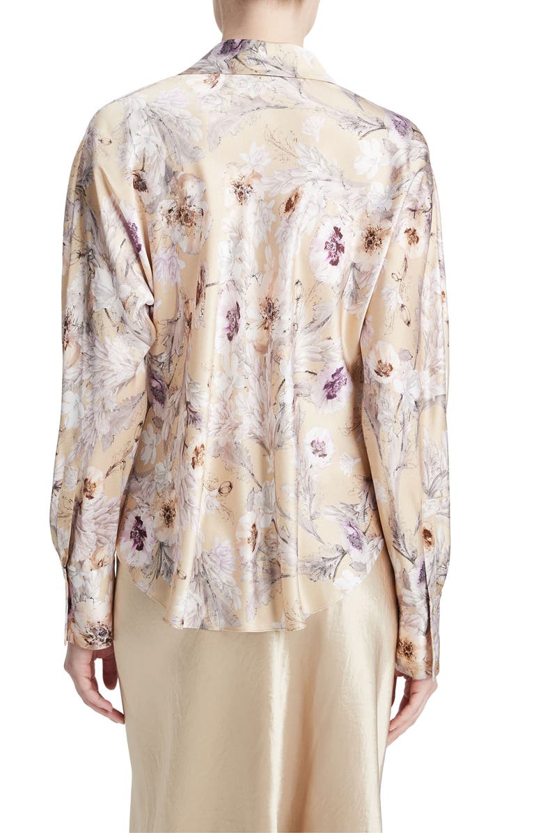 Vince Wildflower Bias Cut Silk Shirt, Alternate, color,