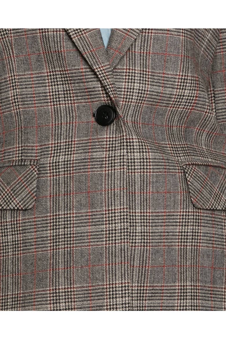 Paris Grid Single Breasted Blazer, Alternate, color, Grey