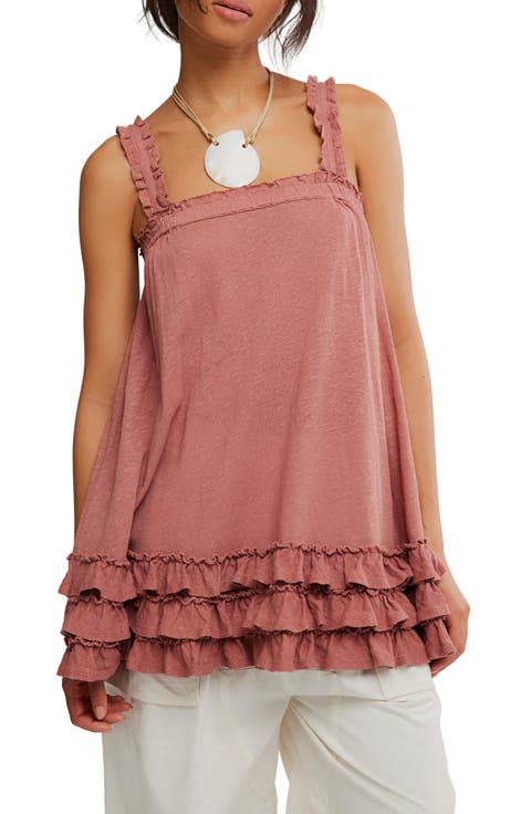 Spring Tide Ruffle Tunic Top
