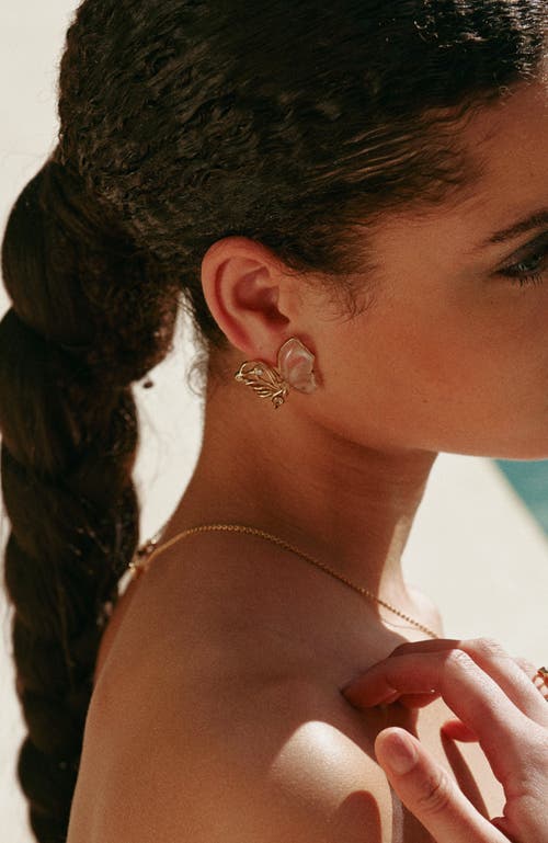 Rc Retro Chic Butterfly Serenade Earrings In Gold