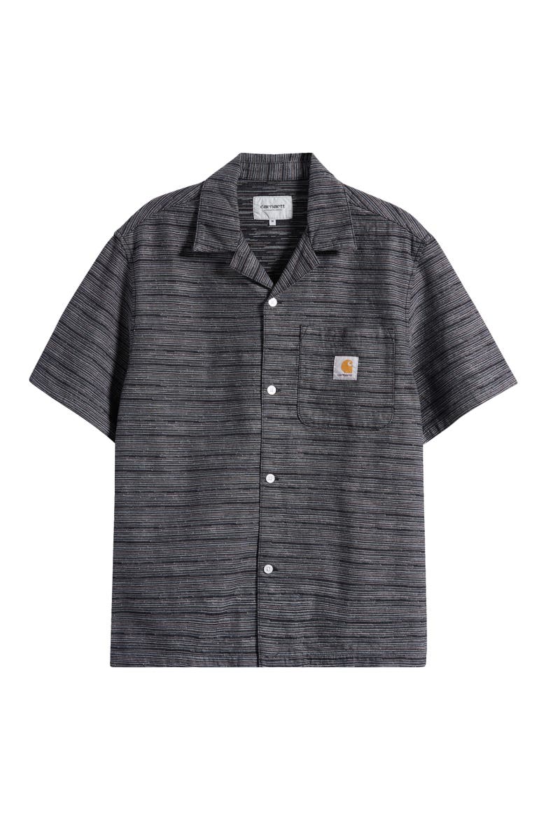 Gellar Short Sleeve Cotton Jacquard Camp Shirt (Men) | Nordstrom