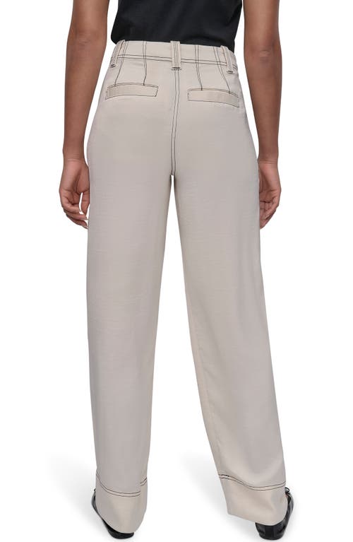Dkny Glazed Contrast Stitch Straight Leg Pants