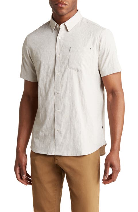 Atlas Short Sleeve Stretch Button-Up Shirt