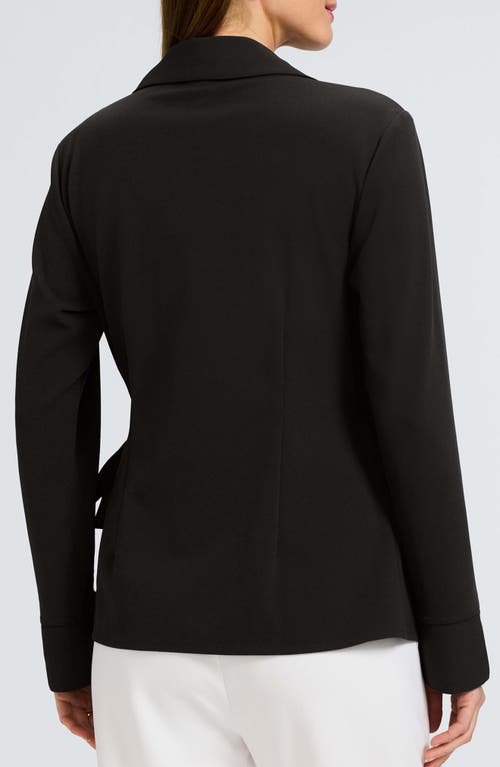 Foxcroft Rosie Side Tie Shirt In Black