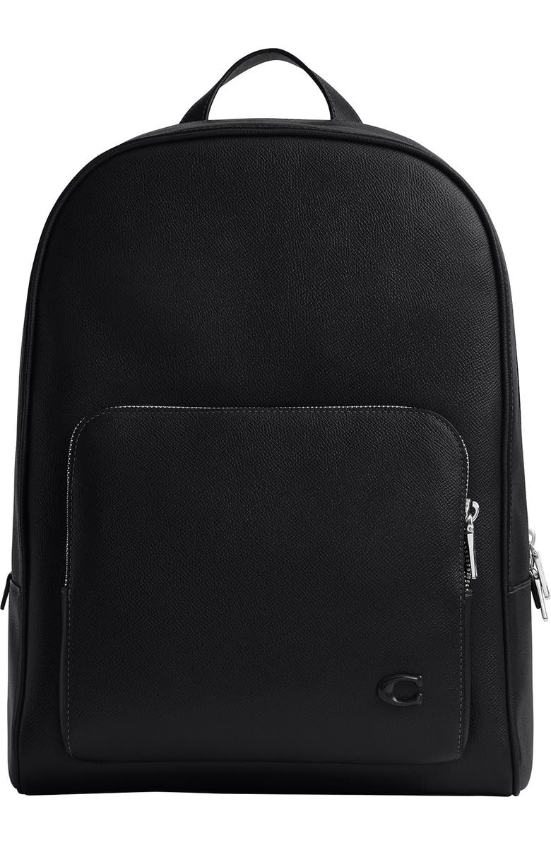COACH Wade Leather Backpack, Main, color, Black