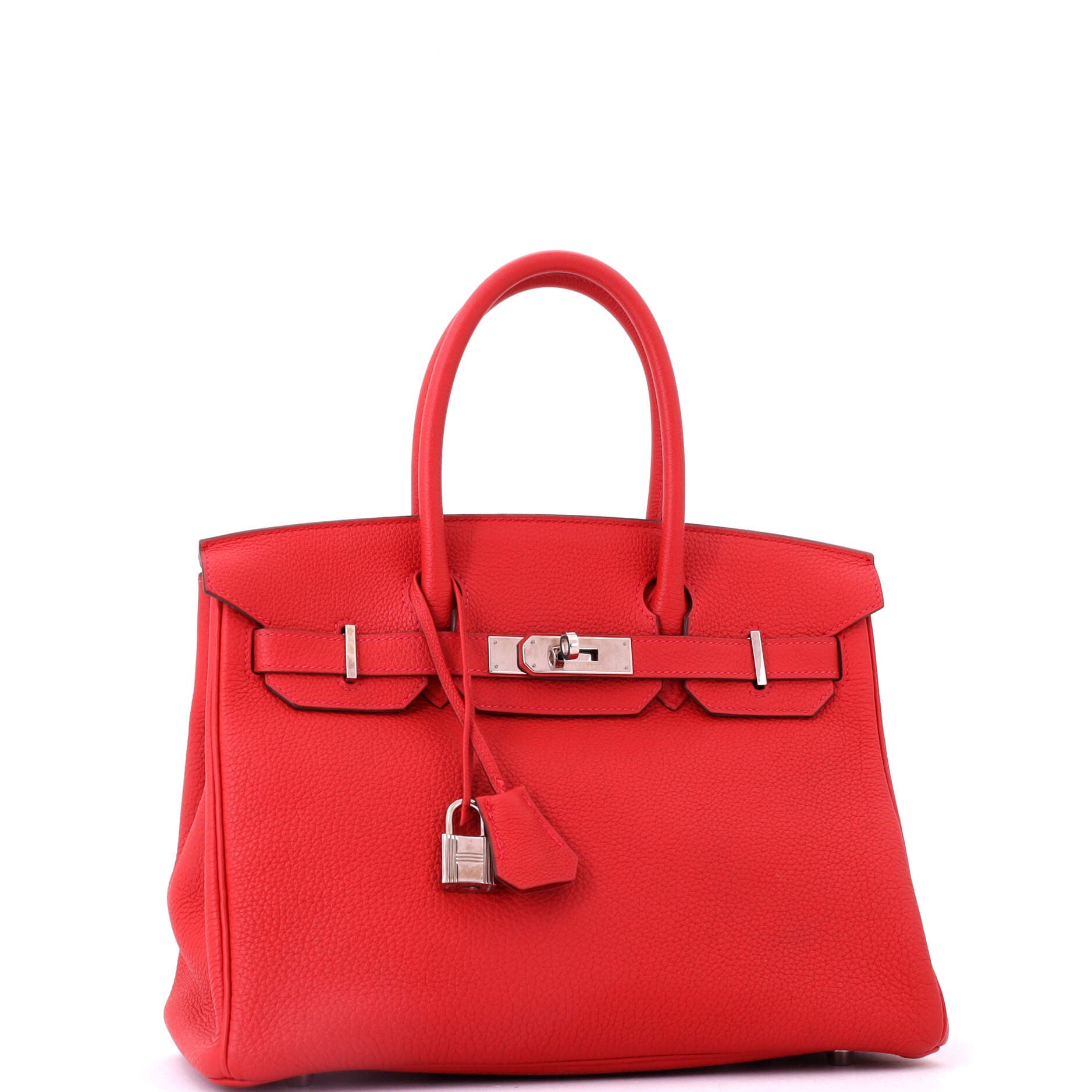 Pre-Owned Hermes Birkin Handbag Red Togo with Palladium Hardware 30, Alternate, color, Geranium