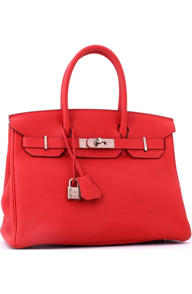 Pre-Owned Hermes Birkin Handbag Red Togo with Palladium Hardware 30, Alternate, color, Geranium