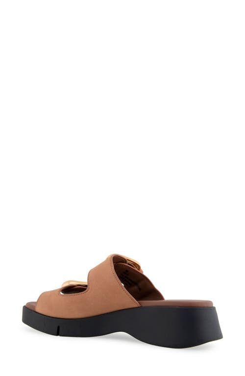 Aerosoles Faith Flatform Slide Sandal In Brown