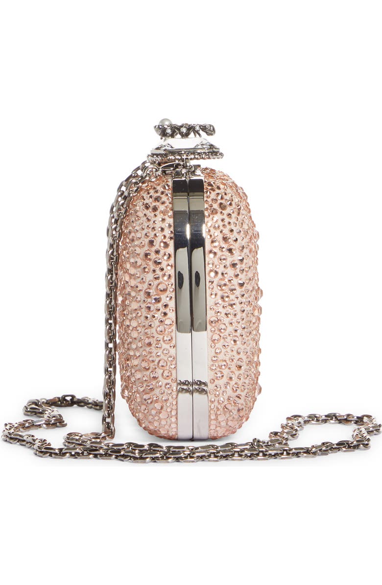 McQueen Alexander McQueen Spider Crystal Embellished Leather Clutch, Alternate, color,