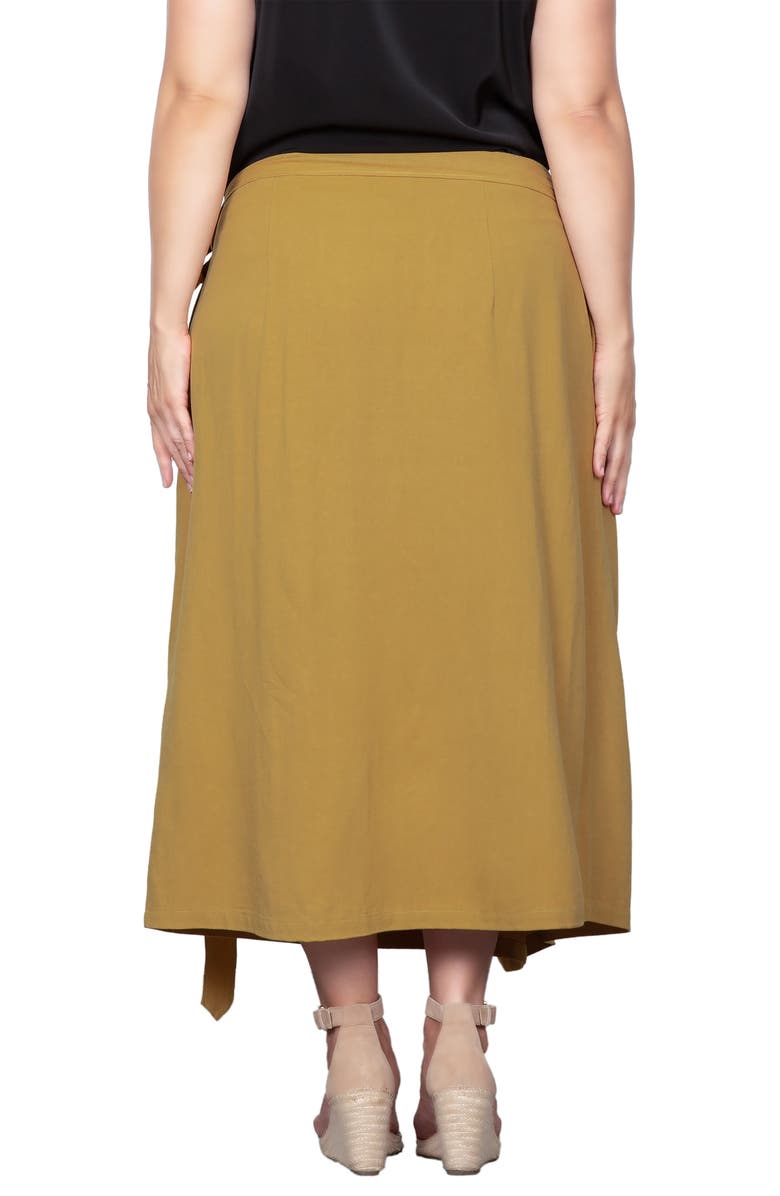 Standards & Practices Wrap Maxi Skirt, Alternate, color, Brown