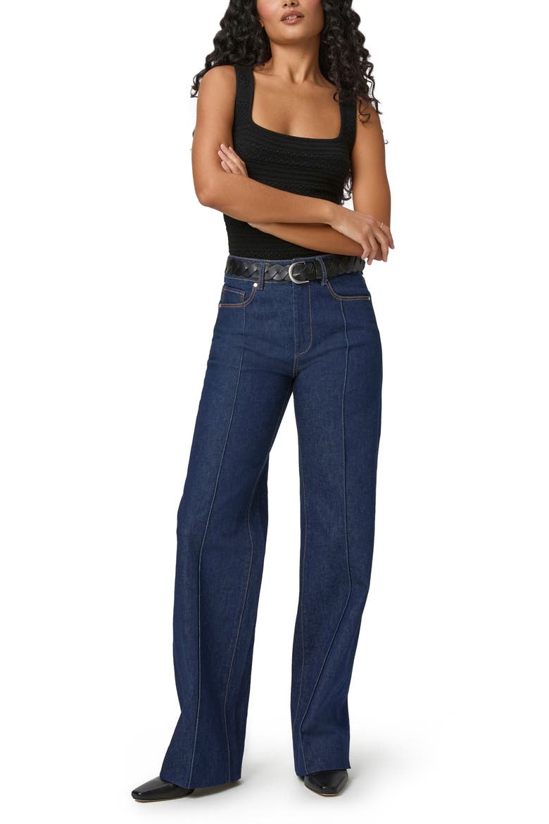 Sasha Pintuck High Waist Wide Leg Jeans, Alternate, color, ANAIS