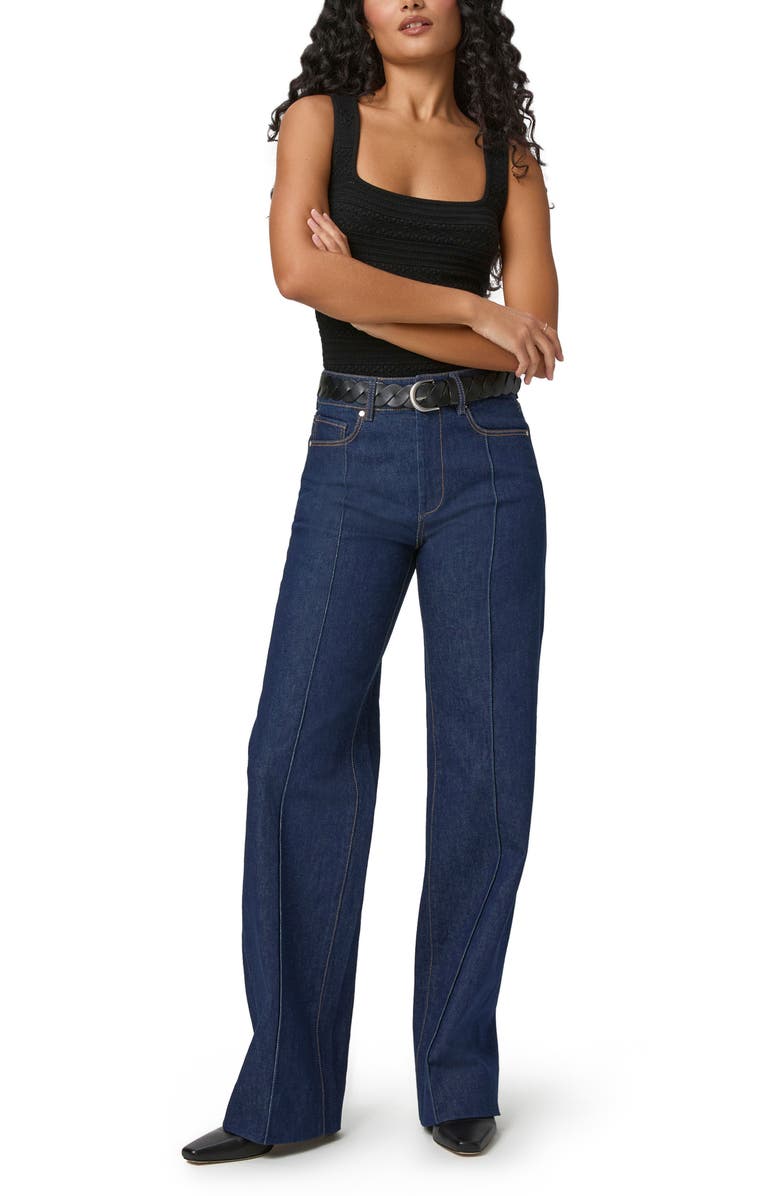 PAIGE Sasha Pintuck High Waist Wide Leg Jeans, Alternate, color, Anais
