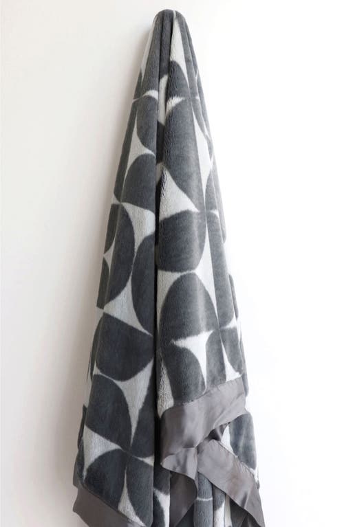 Shop Little Giraffe Half Moon Print Throw Blanket In Charcoal