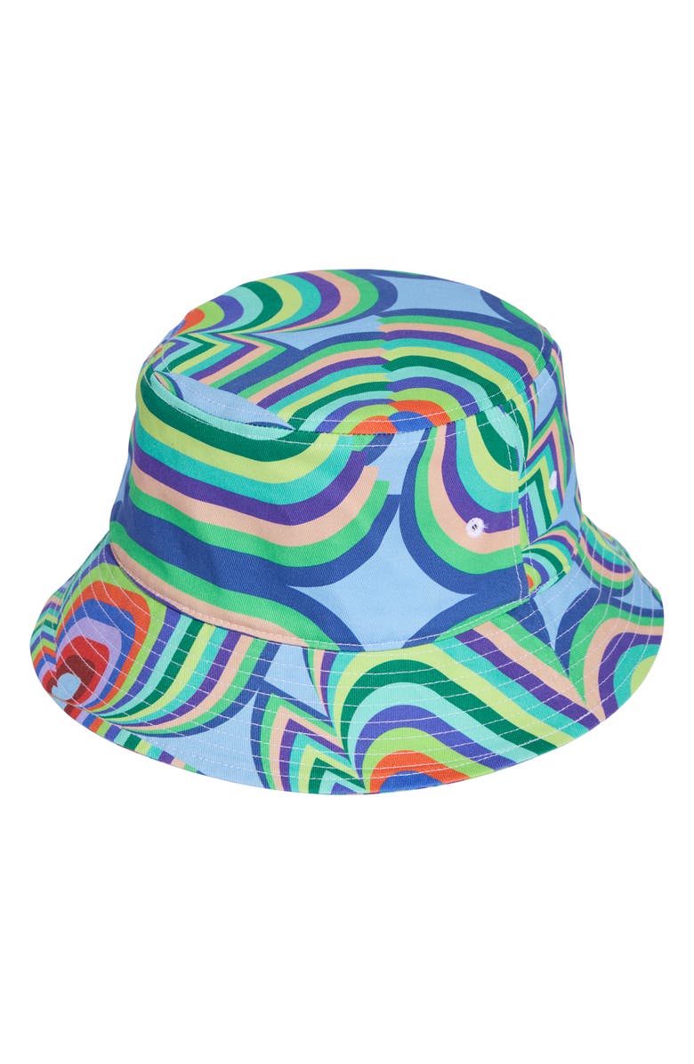 adidas FIFA World Cup 2026<sup>™</sup> Rainbow Abstract Stripe Bucket Hat, Alternate, color, 