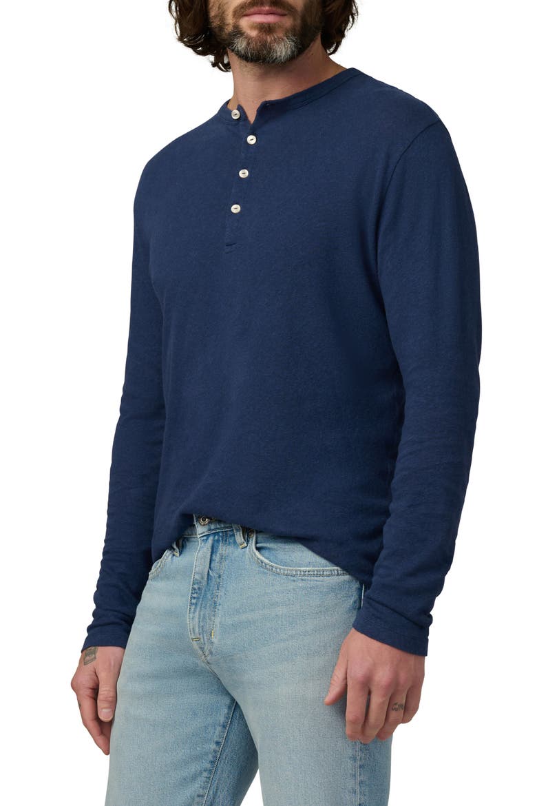 Long Sleeve Henley, Alternate, color, DRESS BLUES