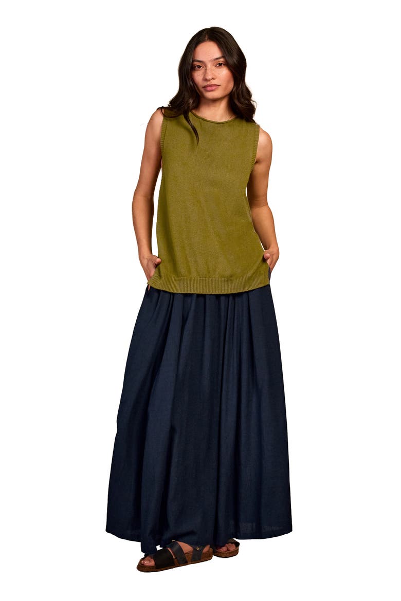 Sleeveless Knitted Vest Top, Alternate, color, Olive