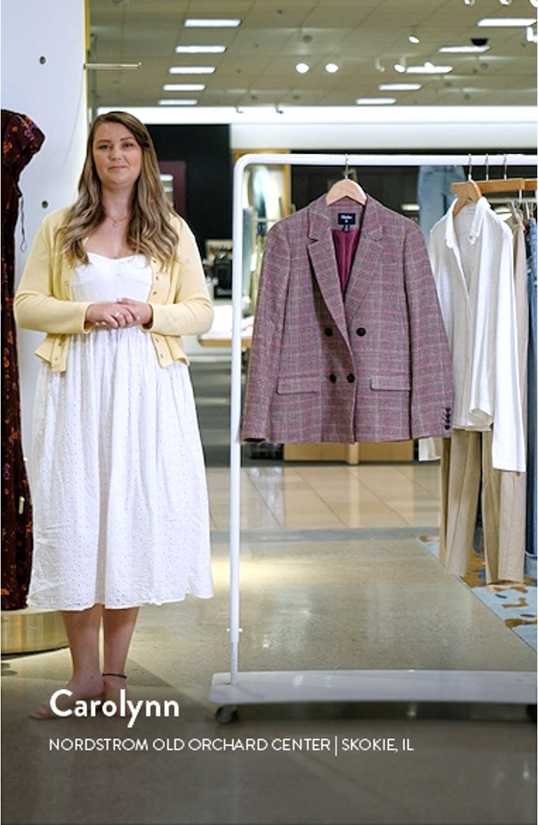 Tori Plaid Double Breasted Blazer, sales video thumbnail