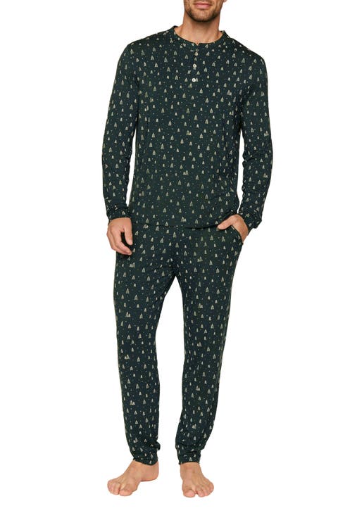 Henry Print Jersey Long Pajamas