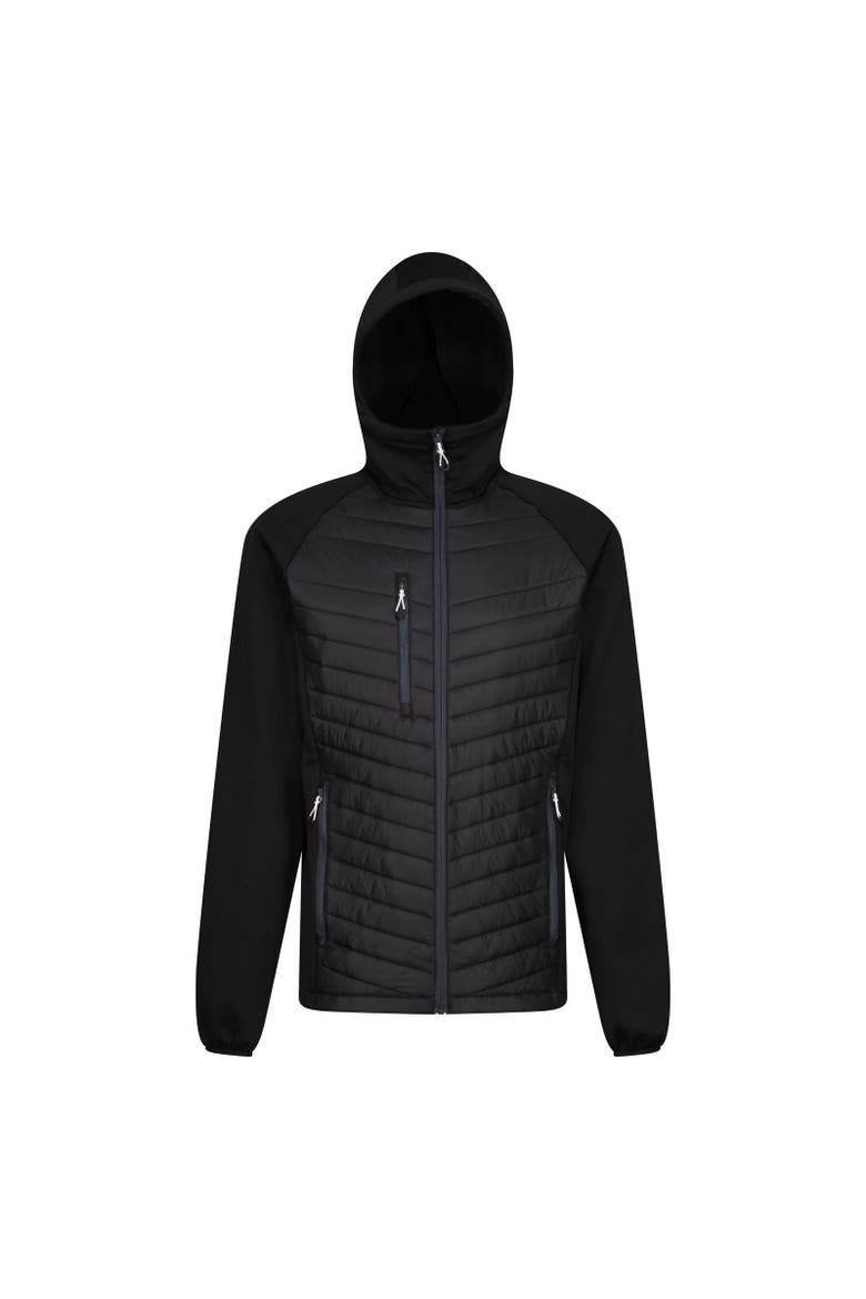 Navigate Quilted Hybrid Jacket, Main, color, Black and Seal Grey