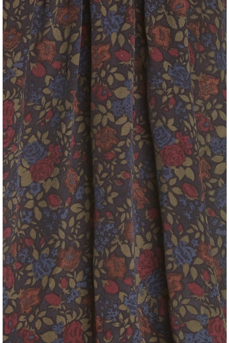 Floral Print Tie Neck Shirt, Alternate, color, MULTI