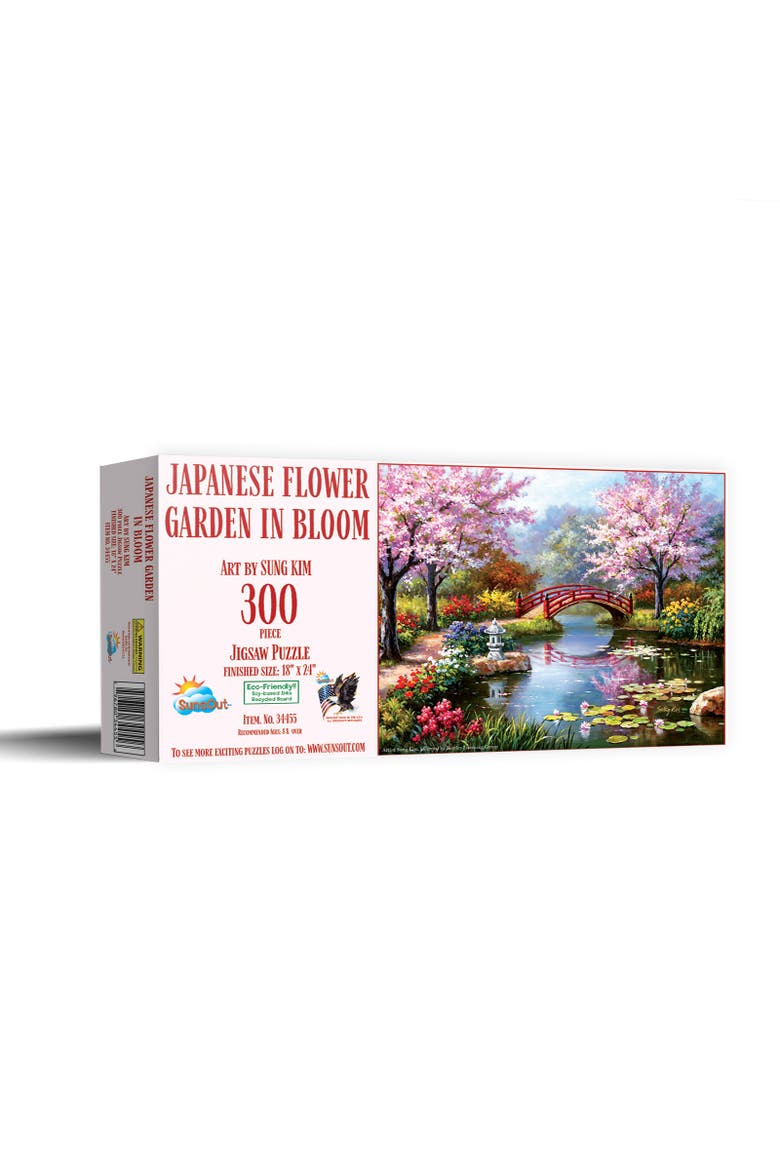 Japanese Garden in Bloom 300 piece Jigsaw Puzzle for Adults, Main, color, Multicolor