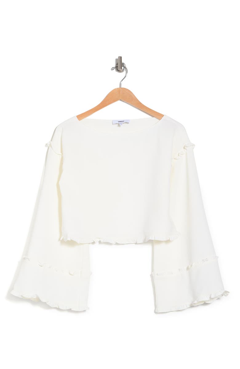 LIKELY Kenmore Bell Sleeve Crop Top, Alternate, color, 