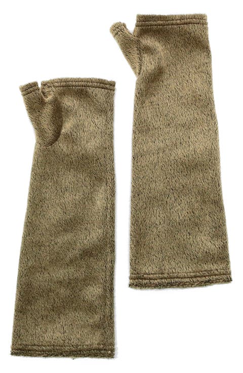 Textured Velvet Fingerless Gloves