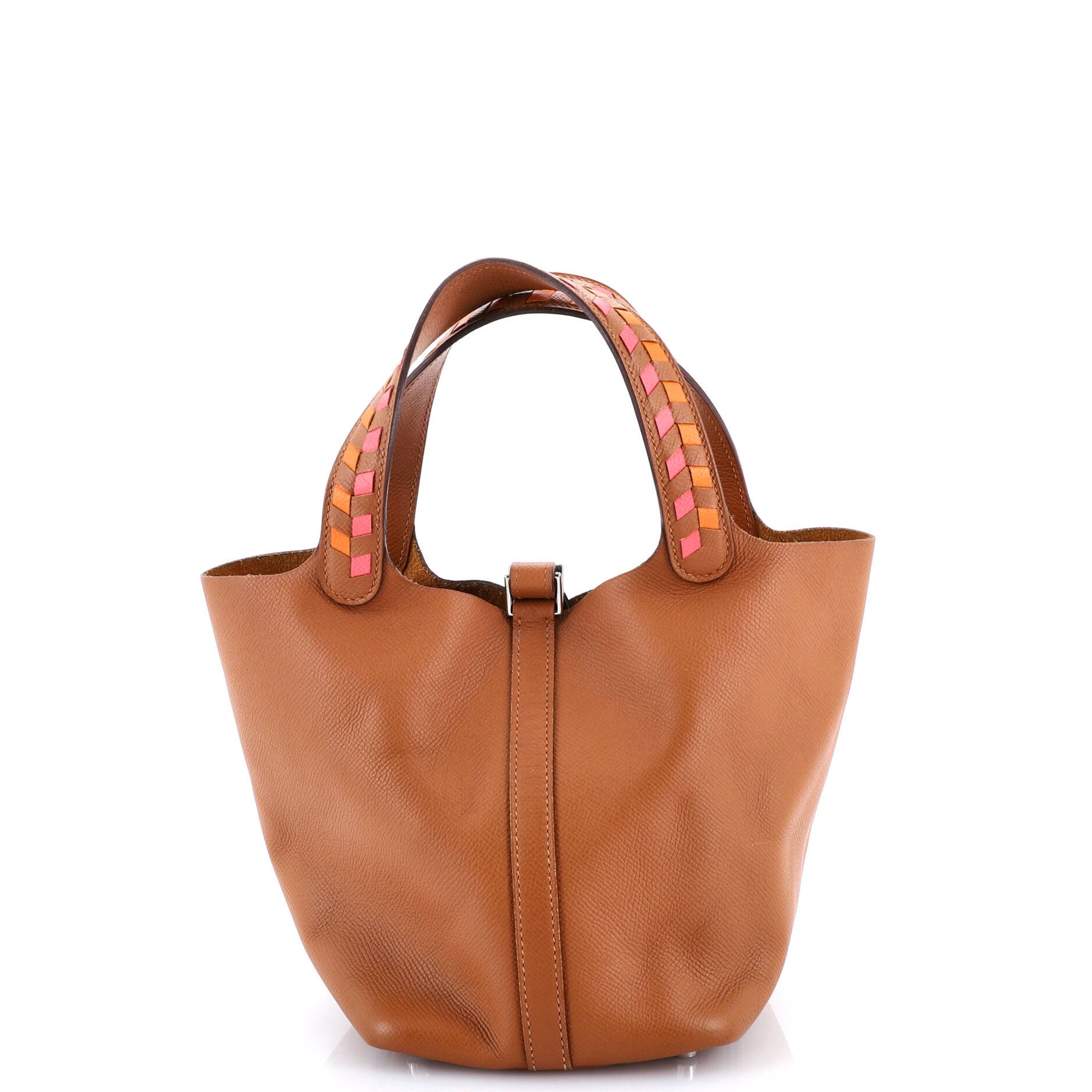 Picotin Lock Bag Tressage Epsom PM, Alternate, color, Brown