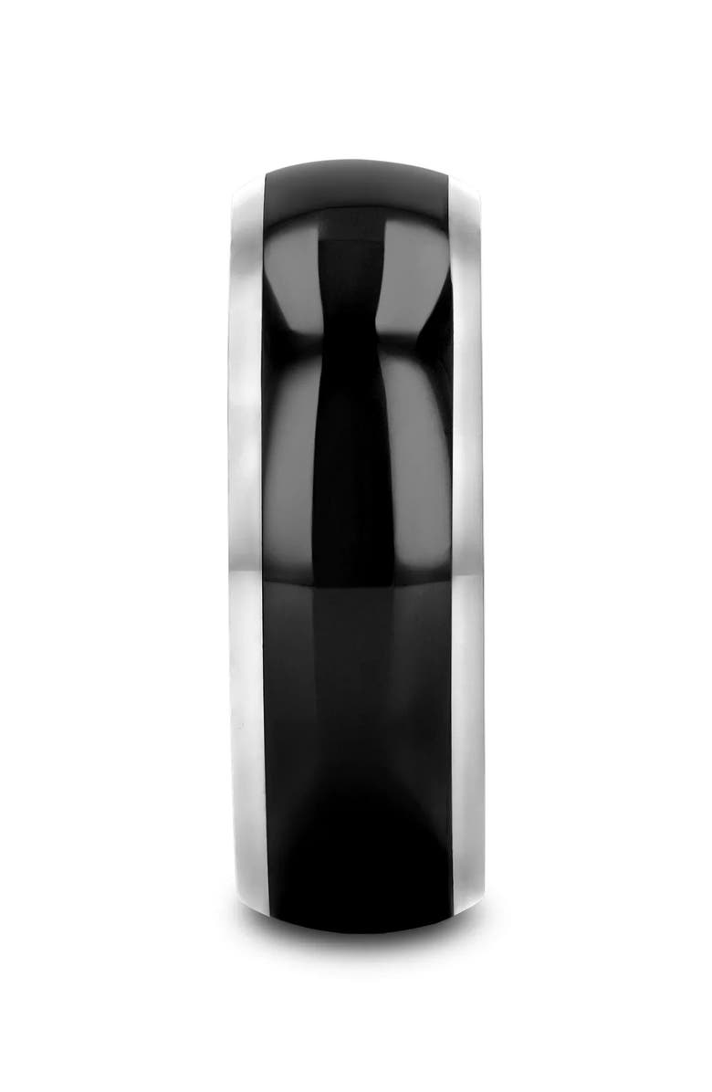 Larson Jewelers Carrera Domed Ceramic Tungsten Wedding Band, Alternate, color, 8Mm